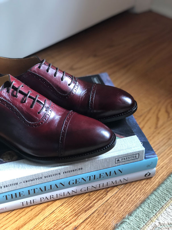 Wearing Burgundy Shoes with Beckett Simonon